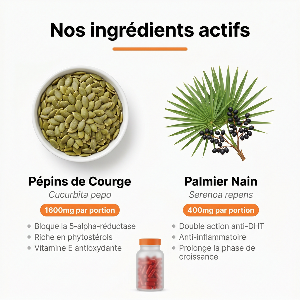 Pépins de Courge Softgels — Anti-DHT Naturel